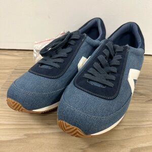 Loft Everyday Trainer Sneakers Lace Up Denim Blue White Women’s Size 11